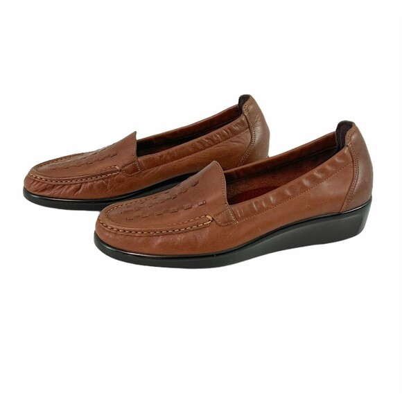 SAS Weave Tripad Comfort Woven Moccasins brown Walking Loafers - Size 9N - Picture 6 of 6
